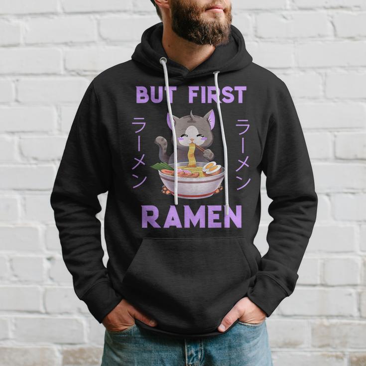 Ramen Cat Japanese Kawaii Anime Purple Style Kapuzenpullover Geschenke für Ihn