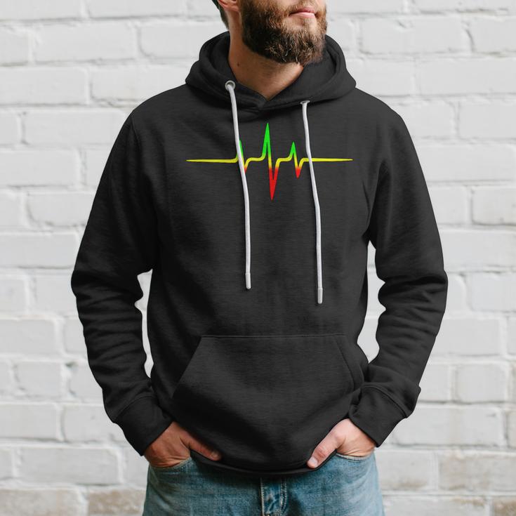 Reggae Heartbeat Pulse Frequency Music Wave Colours Kapuzenpullover Geschenke für Ihn