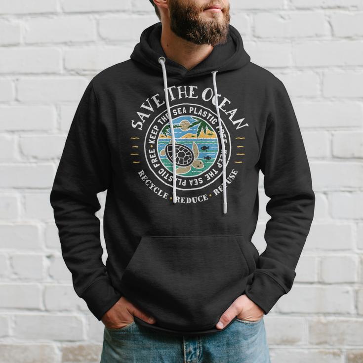 Save The Ocean Keep Sea Plastic Free Turtle Kapuzenpullover Geschenke für Ihn