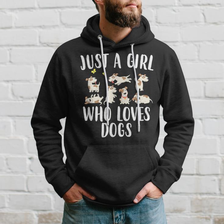 Solo Una Chica Que Ama A Los Perros Con Divertidos Perros Lindos Sudadera Regalos para él