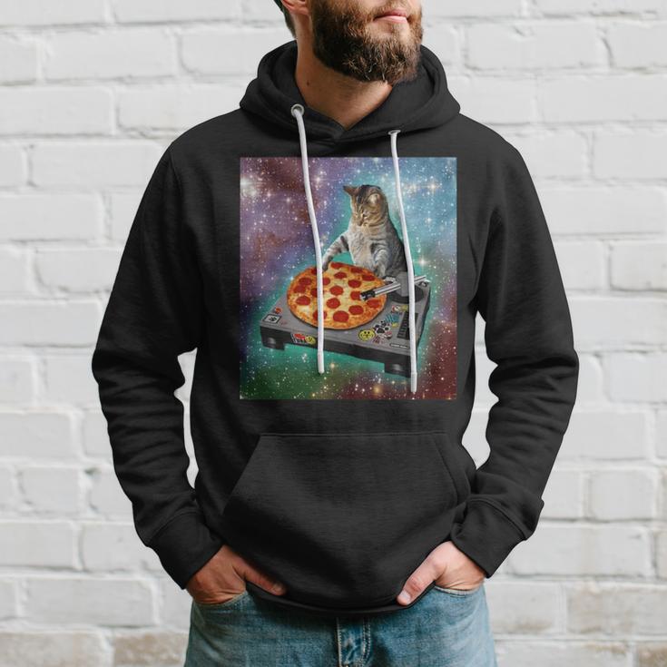 Space Galaxy Universe Cat Pizza Dj Cute Cosmic Kapuzenpullover Geschenke für Ihn