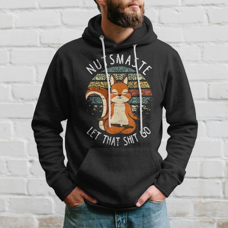 Squirrel Nutsmaste Yoga Meditation Retrointage Kapuzenpullover Geschenke für Ihn