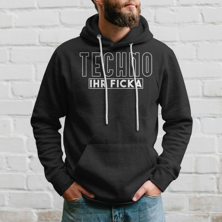 Techno Ihr Ficka Hardtekk Tekk Rave Kapuzenpullover Geschenke für Ihn