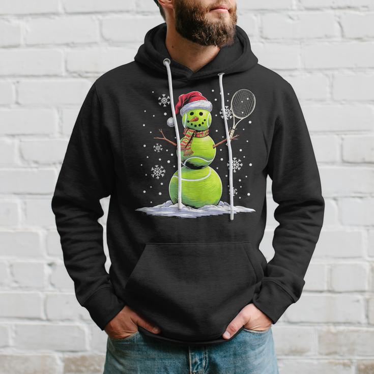 Tennis Snowman Tennis Player Santa Hat Christmas Kapuzenpullover Geschenke für Ihn