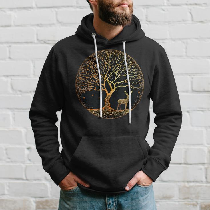 Tree Of Life Tree Of Life Yoga Meditation Tree Deer Kapuzenpullover Geschenke für Ihn