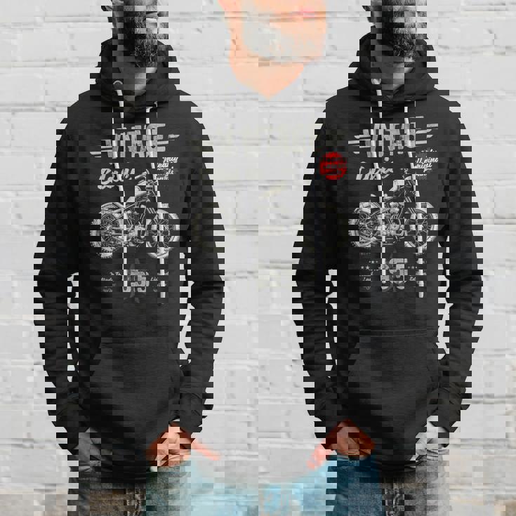 Vintage Classic Born 1955 70Th Birthday Retro Moto Sudadera Regalos para él