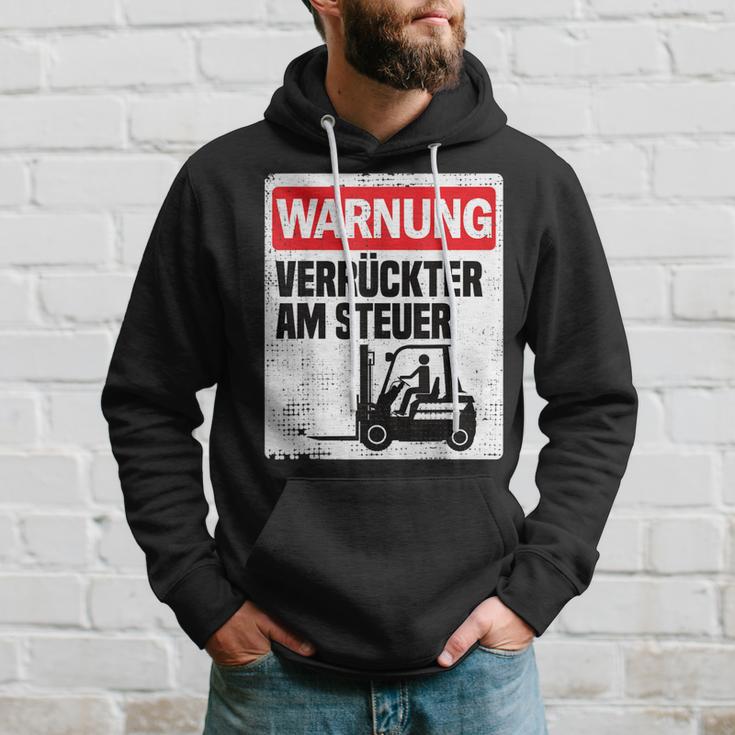 Warning Crazy Forklift S Kapuzenpullover Geschenke für Ihn