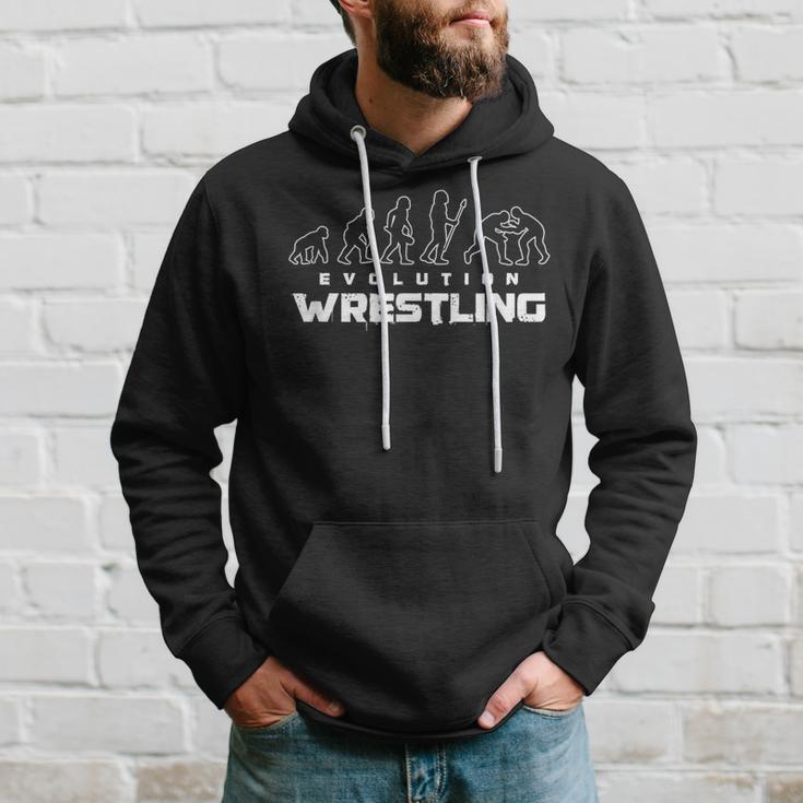 Wrestling Evolution Wrestler Wrestling Martial Arts Kapuzenpullover Geschenke für Ihn