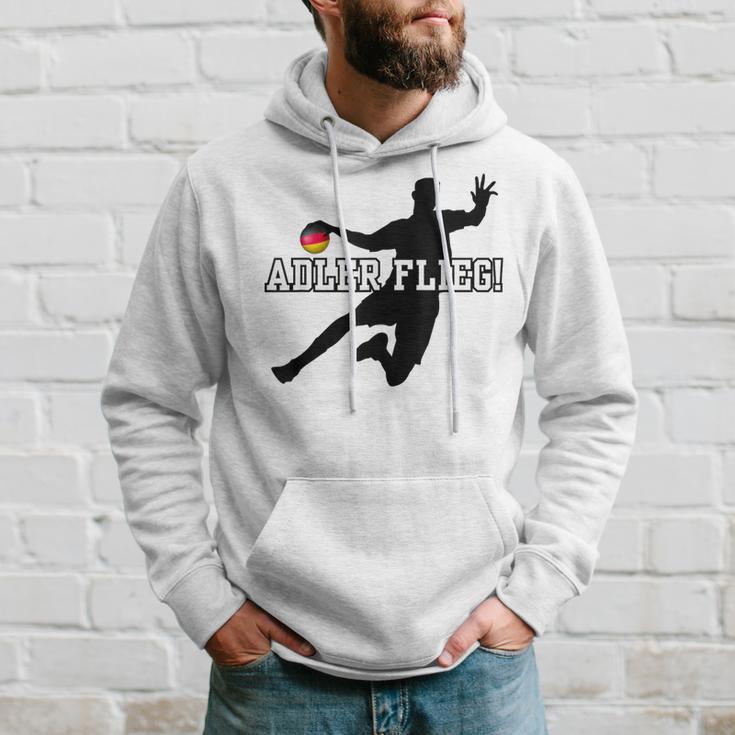 Adler Flieg Handball Fan Outfit Gray Kapuzenpullover Geschenke für Ihn