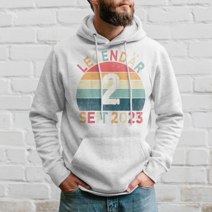 Children's 2Nd Birthday Legendary Since 2023Intage 2 Year Old Kapuzenpullover Geschenke für Ihn