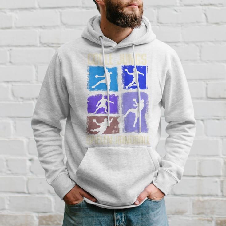 Children's Cool Boys Playing Handball Handball Player Kapuzenpullover Geschenke für Ihn