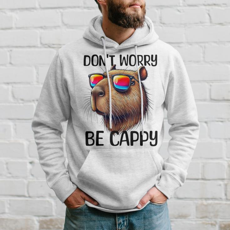 Don't Worry Be Cappy Capybara Water Pig Kapuzenpullover Geschenke für Ihn