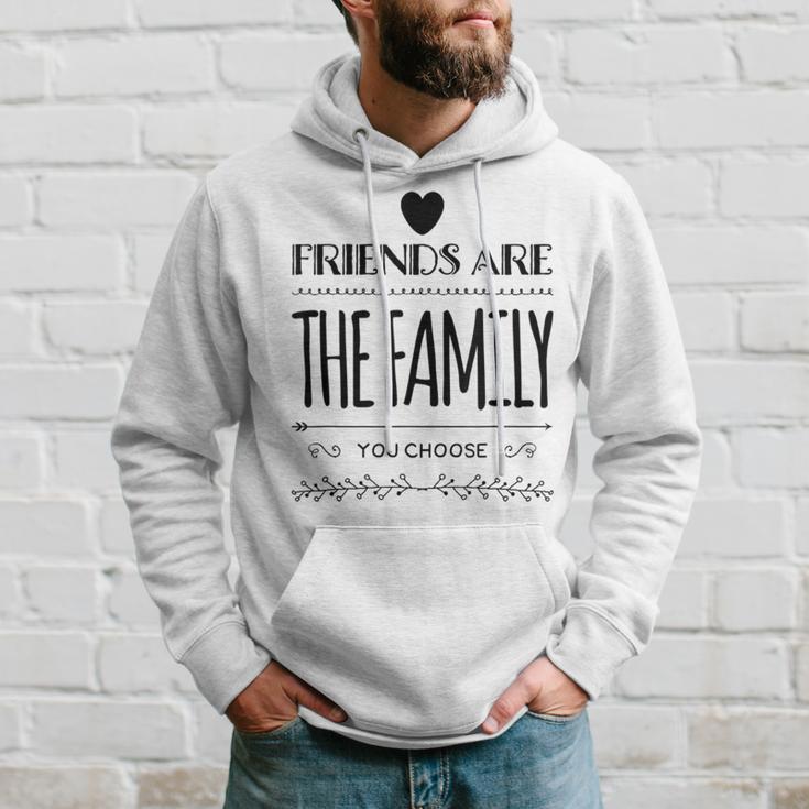 Friends Are The Family You Choose Amazing Heart Gray Kapuzenpullover Geschenke für Ihn