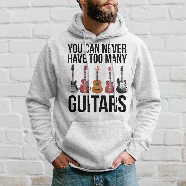 Never Too Many Guitars Guitar Kapuzenpullover Geschenke für Ihn