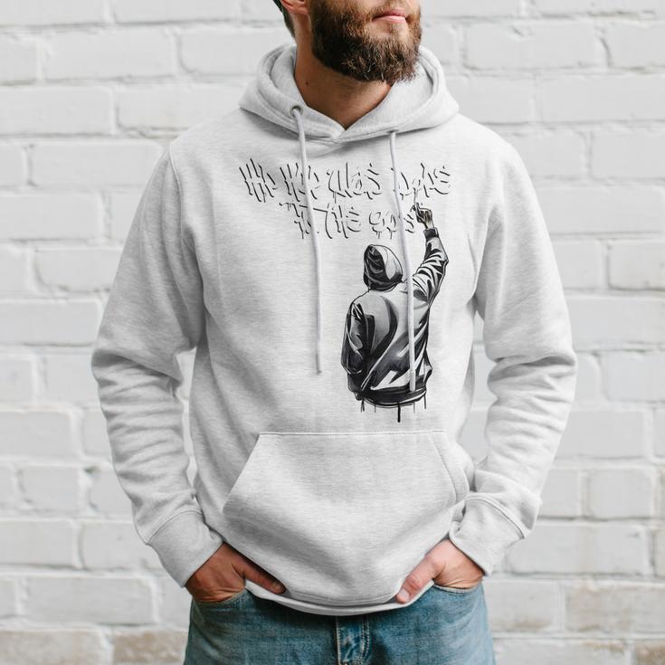 Hip Hop Was Dope In The 90S Hip Hop Graffiti Retro Rap Gray Kapuzenpullover Geschenke für Ihn