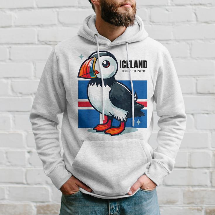 Iceland Iceland Flag Puffin Kapuzenpullover Geschenke für Ihn