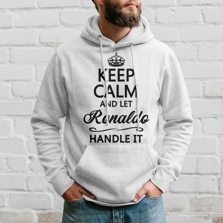 Keep Calm And Let Ronaldo Handle It Name Gray Kapuzenpullover Geschenke für Ihn