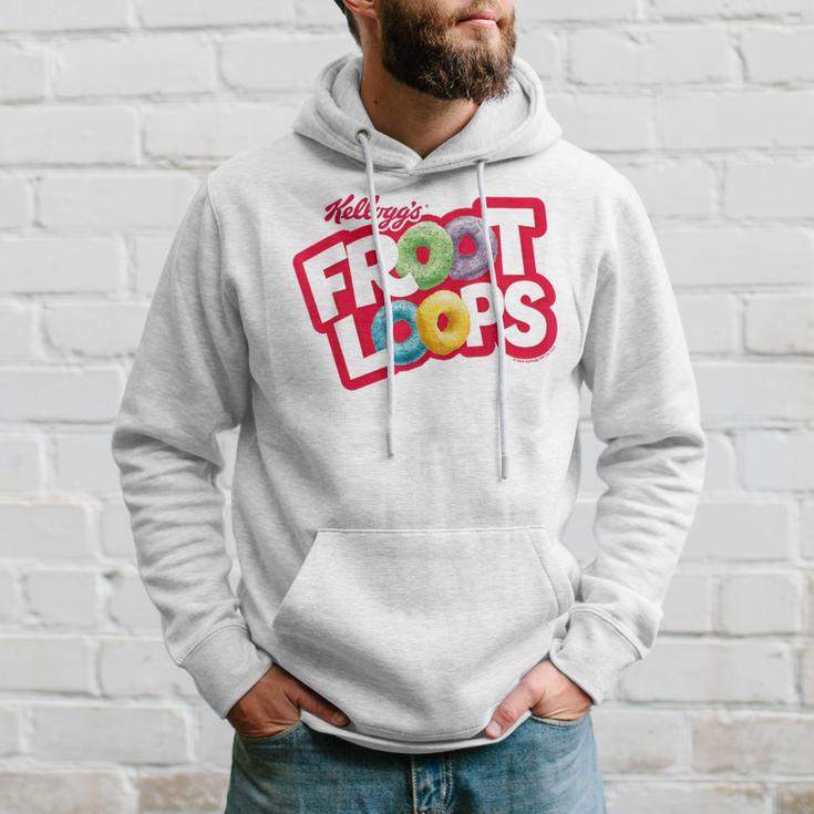 Kellogg's Froot Loops Breakfast Cereal Logo Blue Kapuzenpullover Geschenke für Ihn