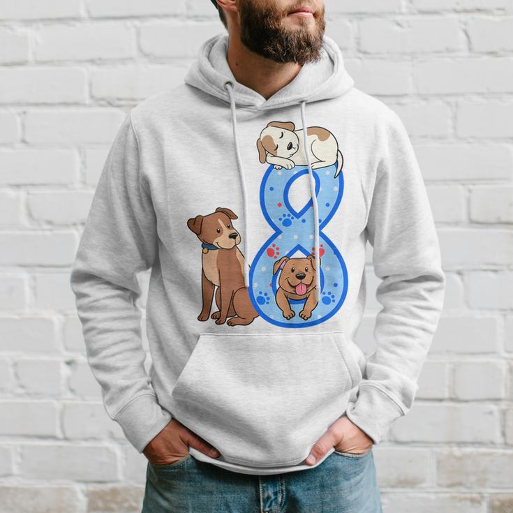 Kinder 8 Geburtstag Junge Hunde Outfit 8 Jahre Alt Welpe Kapuzenpullover Geschenke für Ihn