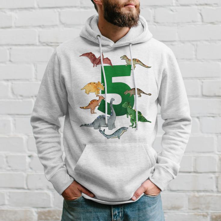 Kinder Geburtstags 5 Jahre Dinosaurier Dino 5 Geburtstag Kapuzenpullover Geschenke für Ihn