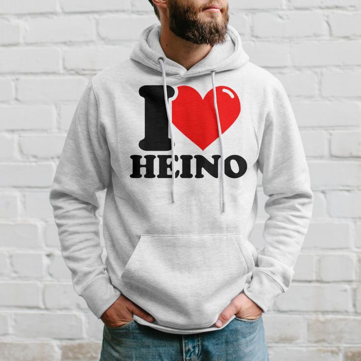 I Love Heino Gray Kapuzenpullover Geschenke für Ihn