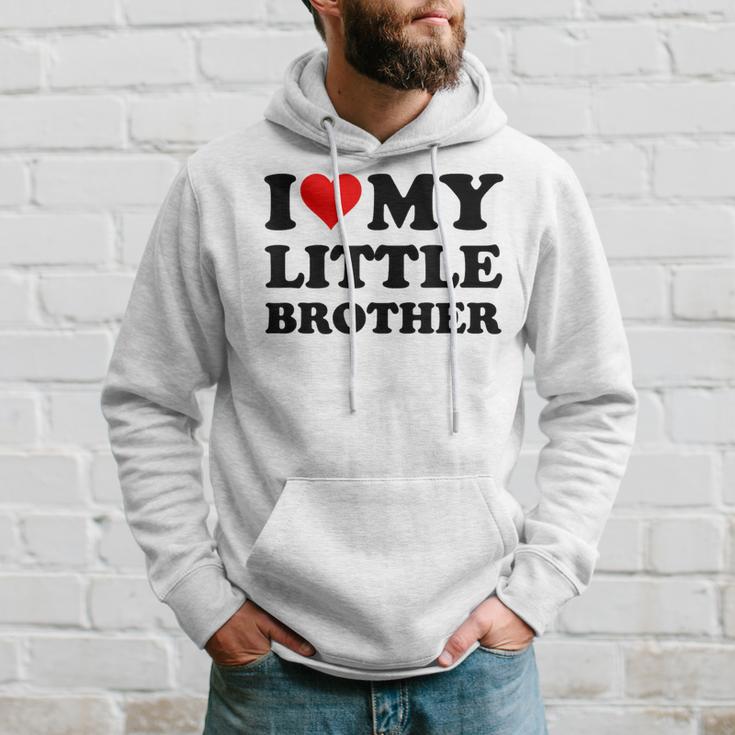 I Love My Little Brother Kapuzenpullover Geschenke für Ihn