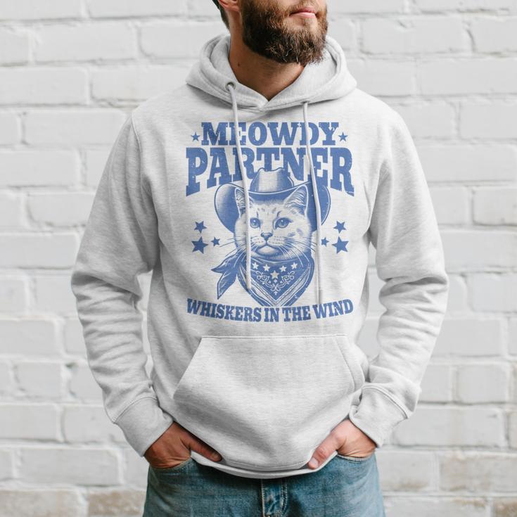 Meowdy Partner Cowboy Catintage Cat Kapuzenpullover Geschenke für Ihn