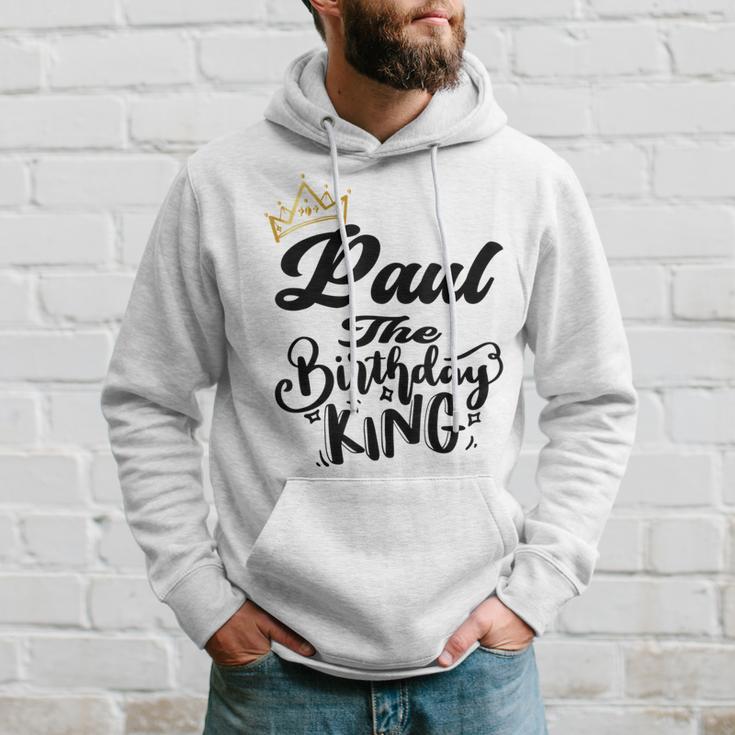 Paul The Birthday King Happy Birthday Boys Nager Gray Kapuzenpullover Geschenke für Ihn