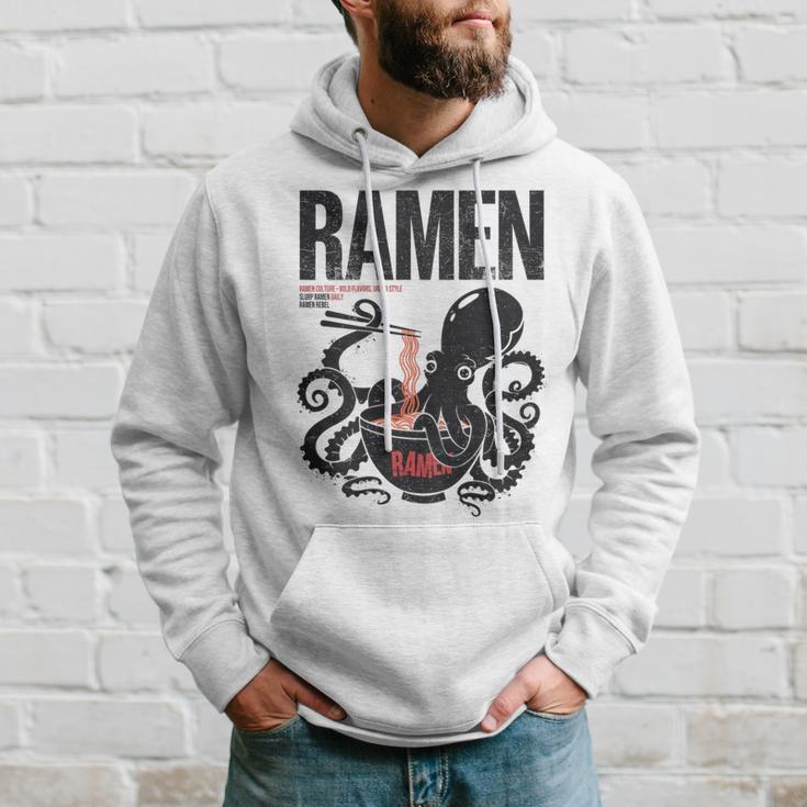 Ramen Anime Manga Kawaii Otaku Fashion Backprint Streetwear Gray Kapuzenpullover Geschenke für Ihn