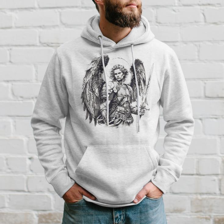 Saint Michael The Archangel Tattoo Style Kapuzenpullover Geschenke für Ihn