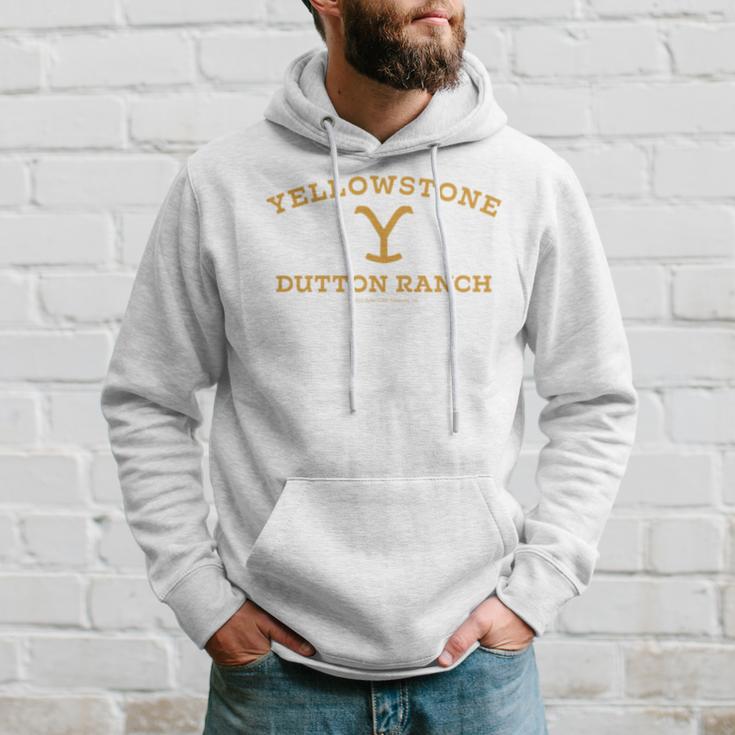 Yellowstone Dutton Ranch Gold Pocket Logo Long-Sleeved S Kapuzenpullover Geschenke für Ihn