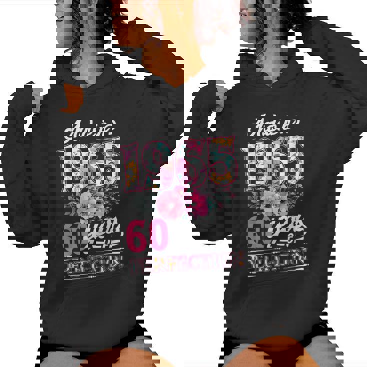 60 Year Old Made In 1965 Floral Flower 60Th Birthday Womens Women Hoodie