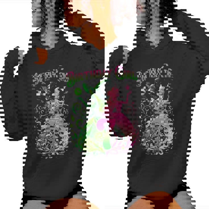 7Th Birthday Witch Pink And Green 7 Year Old Birthday Girls Women Hoodie