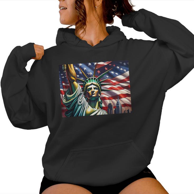 America Tower Pattern Hoodie main image 1