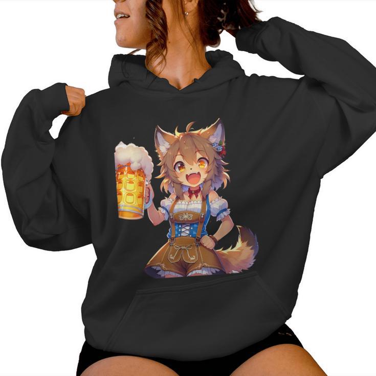 Anime Beer Festival Cat Beer Kapuzenpullover für Damen