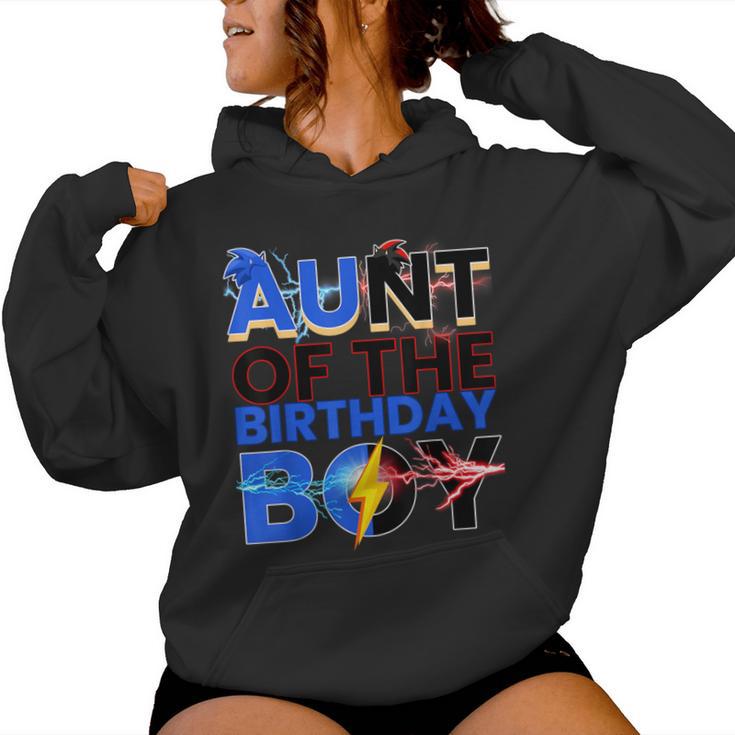 Aunt Of The Birthday Boy Hedgehog Family Party Decorations Women Hoodie