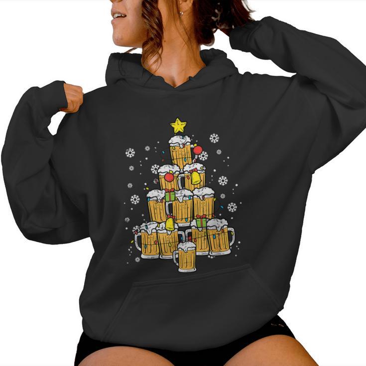 Beer Christmas Pyjamas Christmas Tree Pjs Brew Dad Men Kapuzenpullover für Damen