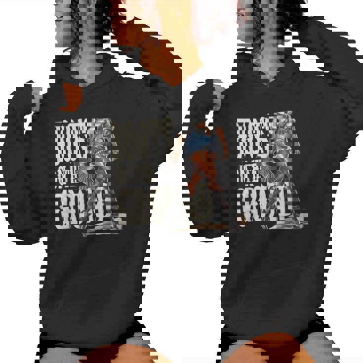 Boots On The Ground Black Cowgirl Melanin Women Women Hoodie