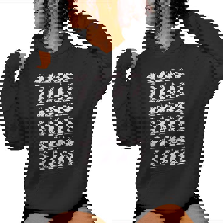 Bunny Yoga Conejitos Ejercicios Deportes Rabbit Fitness Sudadera con capucha para mujer