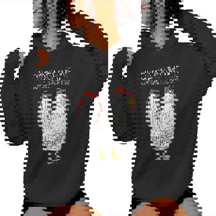 Chicken Game Don`T Look At The Chicken Game Over Farmers Sudadera con capucha para mujer