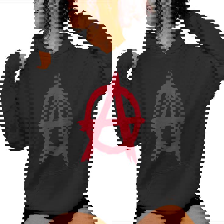 Clásico Punk Rock Anarquista-Un Símbolo De Anarquía Cuello Sudadera con capucha para mujer
