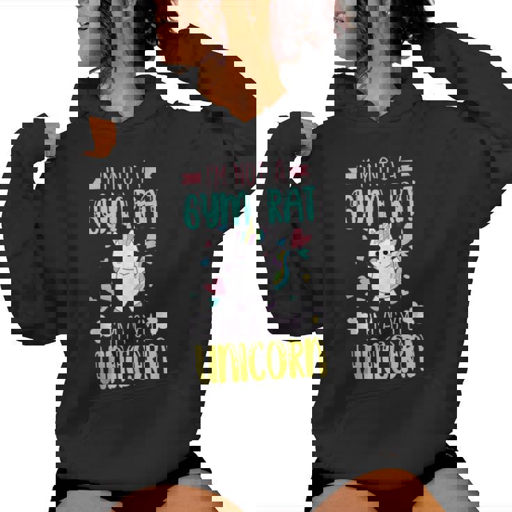 Cute Women's Gym Unicorn Rat Workout Cardio Fitness Sin Mangas Sudadera con capucha para mujer