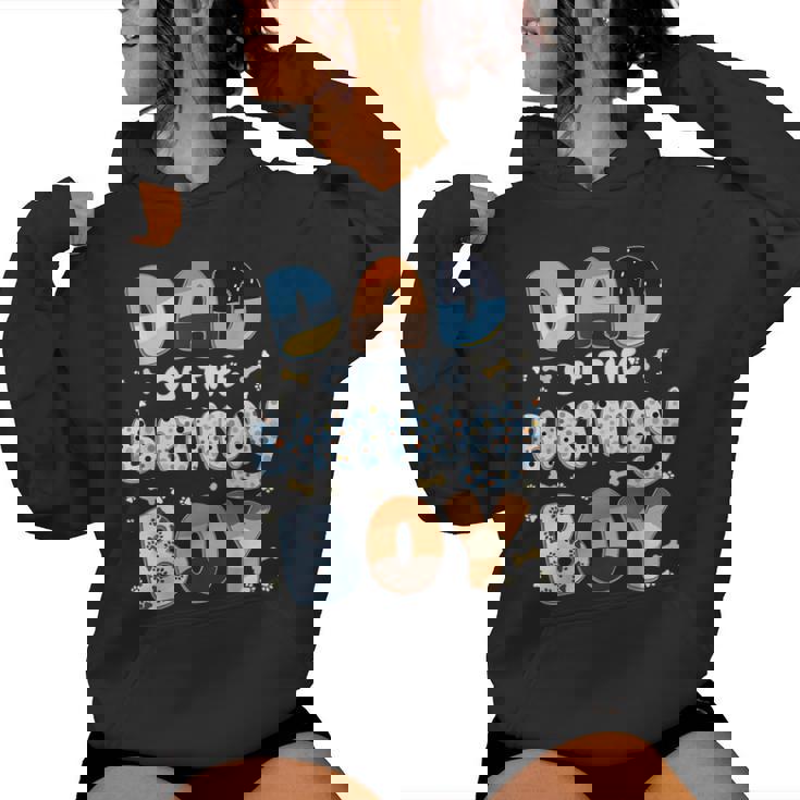 Dad And Mom Of The Birthday Boy Dog Family Party Decorations Women Hoodie