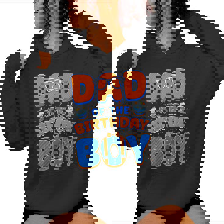 Dad And Mom Of The Birthday Boy Family Party Decorations Women Hoodie