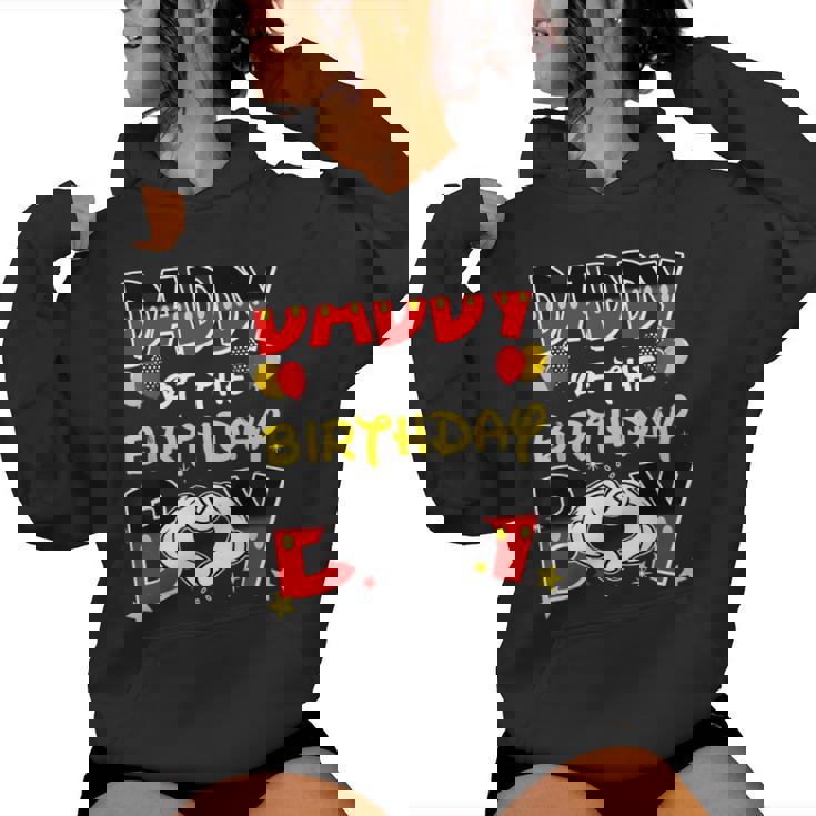 Dad And Mom Daddy Of The Birthday Boy Family Party Decor Women Hoodie