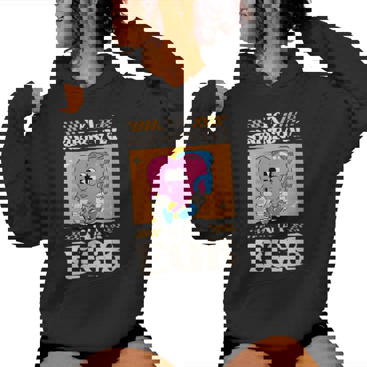 Diseño Divertido Yo Sobreviví A La Egb 80S En Español Cuello Sudadera con capucha para mujer