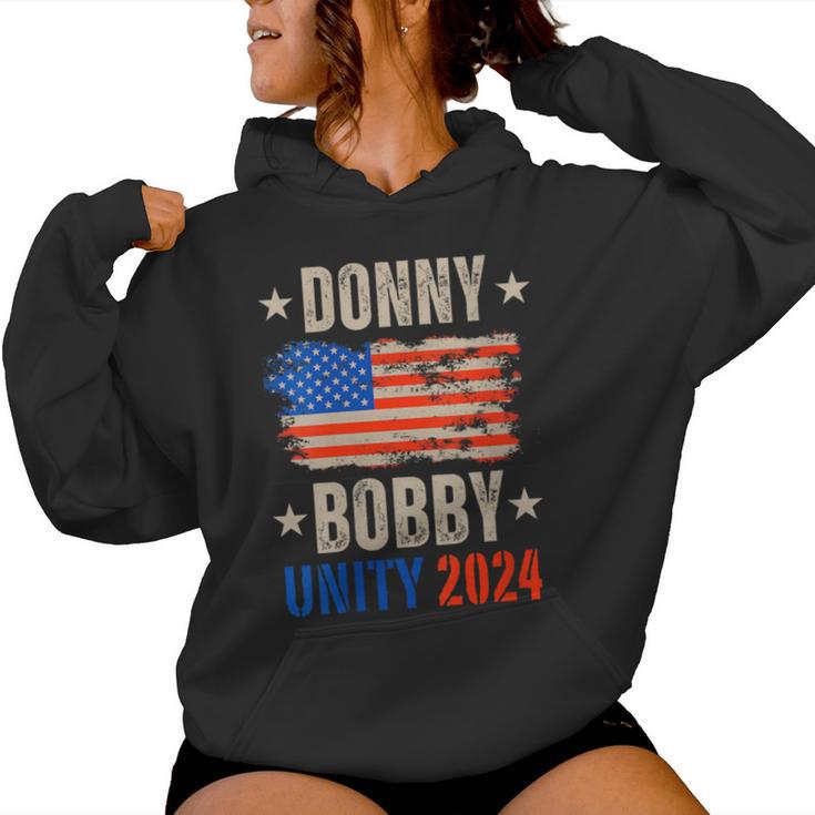 Rfk Unity Sign Donny Bobby 2024 Trump Robert Kennedy Jr RFK Unity 2024 Women's Hoodie ...