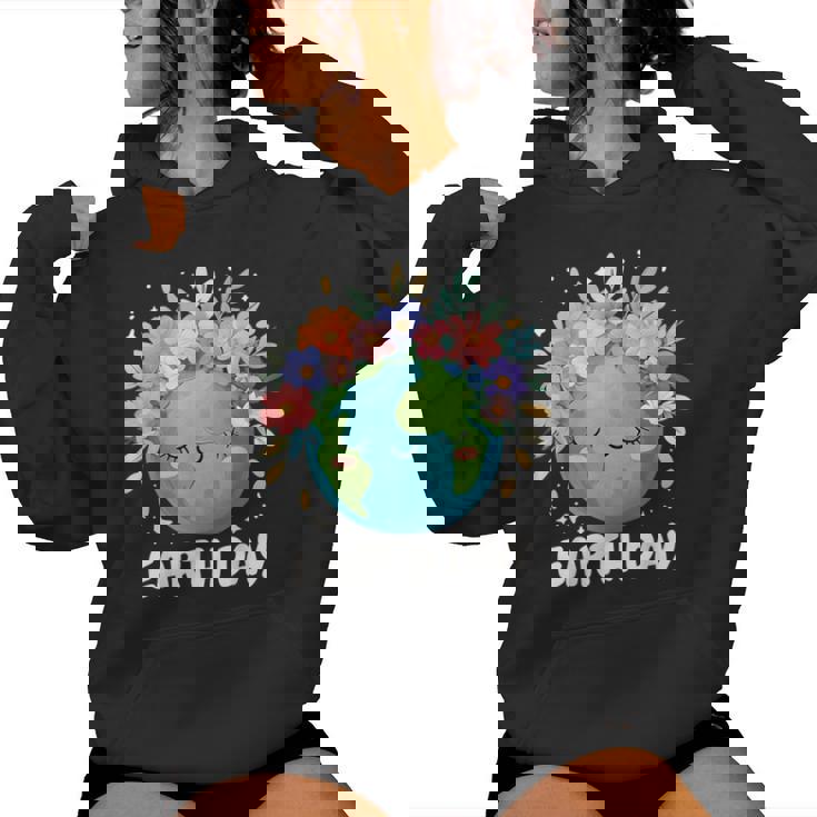 Earth Day Cute & Floral Planet Earth Day 2025 Women Hoodie