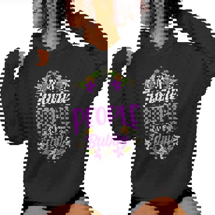 My Favorite People Call Me Bubby Floral Women Hoodie