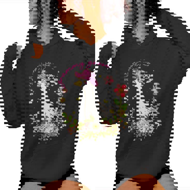 Floral Grammy Goose Mom Mother's Day Silly Goose Family Women Hoodie